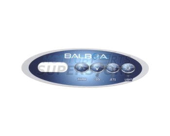 Balboa VL200 Panel Overlay - 1 Pump (+-JL)